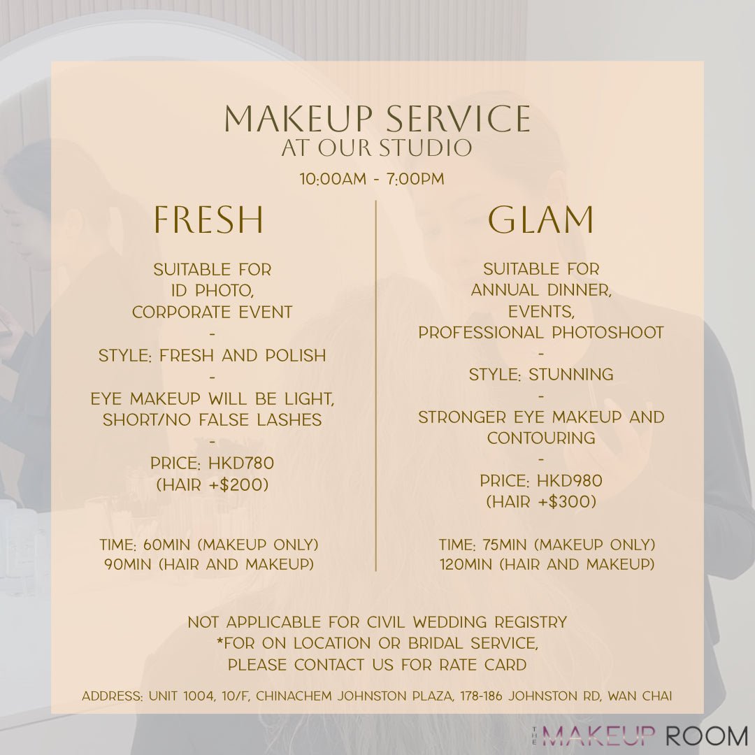 MAKEUP SERVICE - The Makeup Room