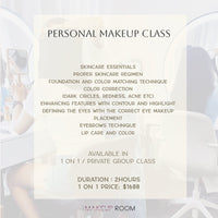 PERSONAL MAKEUP CLASS - The Makeup Room