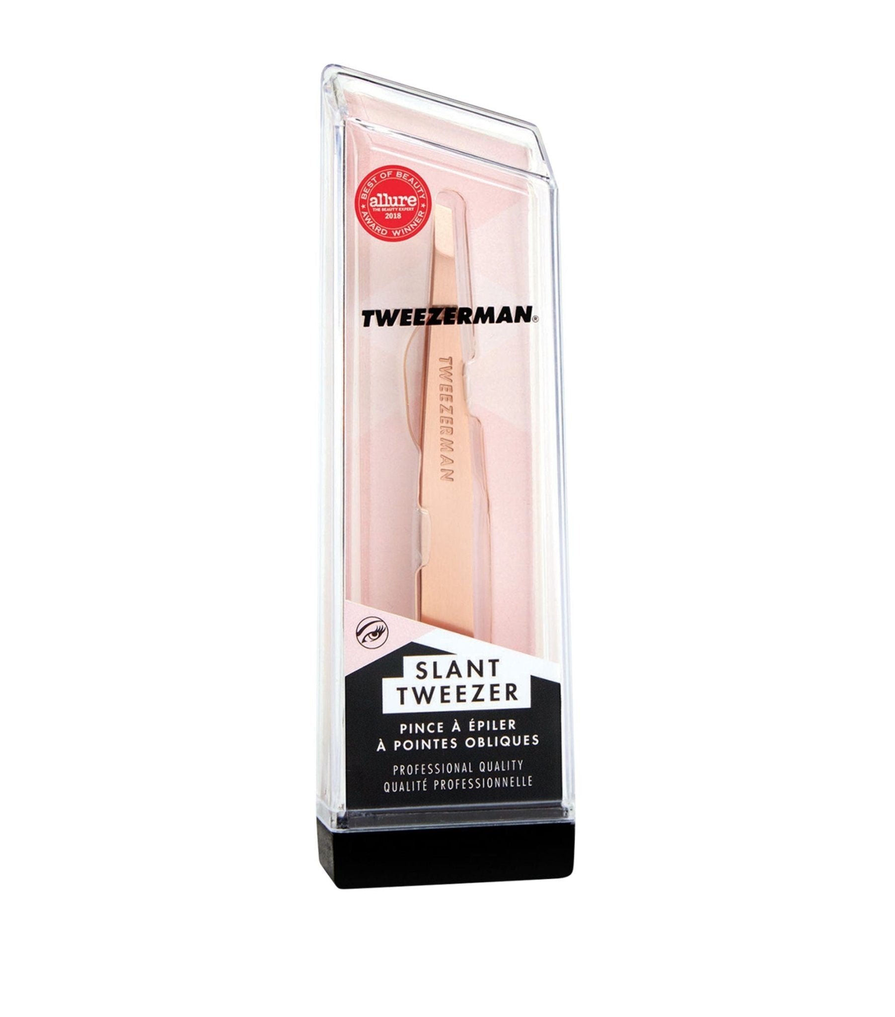 SLANT TWEEZER - ROSE GOLD - The Makeup Room