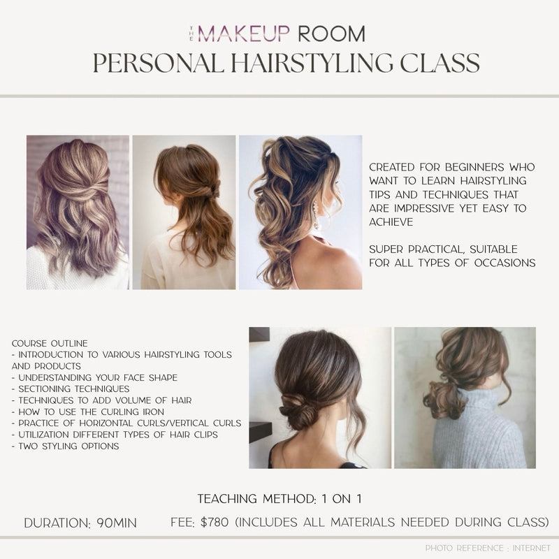 PERSONAL HAIRSTYLING CLASS - The Makeup Room